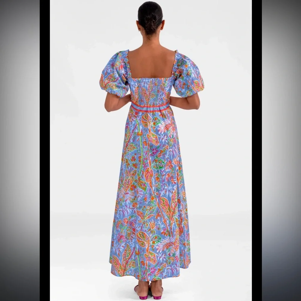 Gretchen Scott Designs Promenade Vintage Vines Peri Print Women's L - Picture 5 of 7